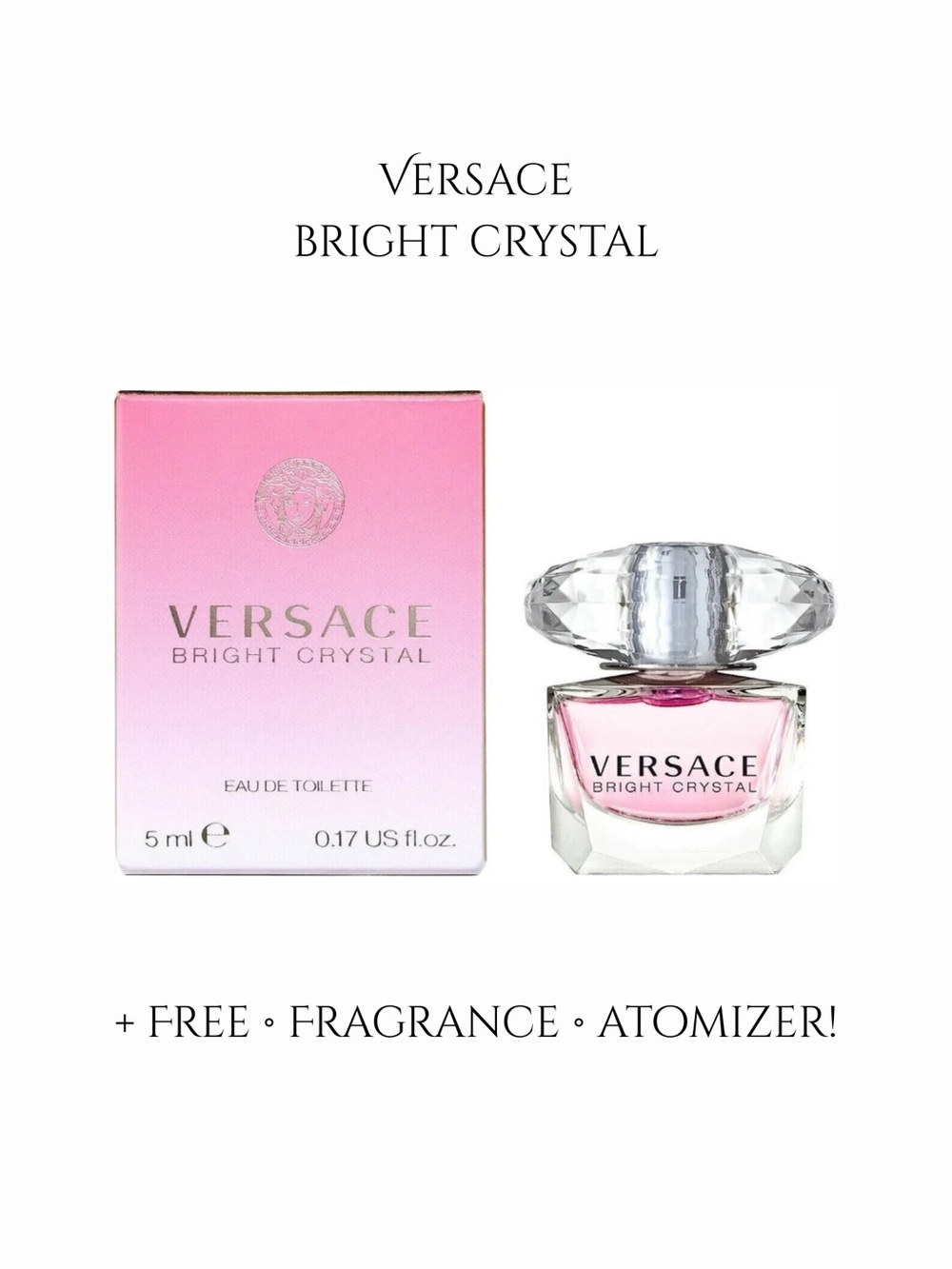 VERSACE Bright Crystal Eau de Toilette - .17 fl oz NIB